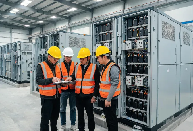 Energy storage project team at commissioning review